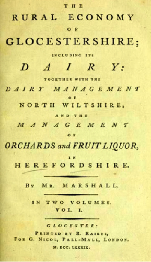 Rural Economy of Glocestershire
(1789)